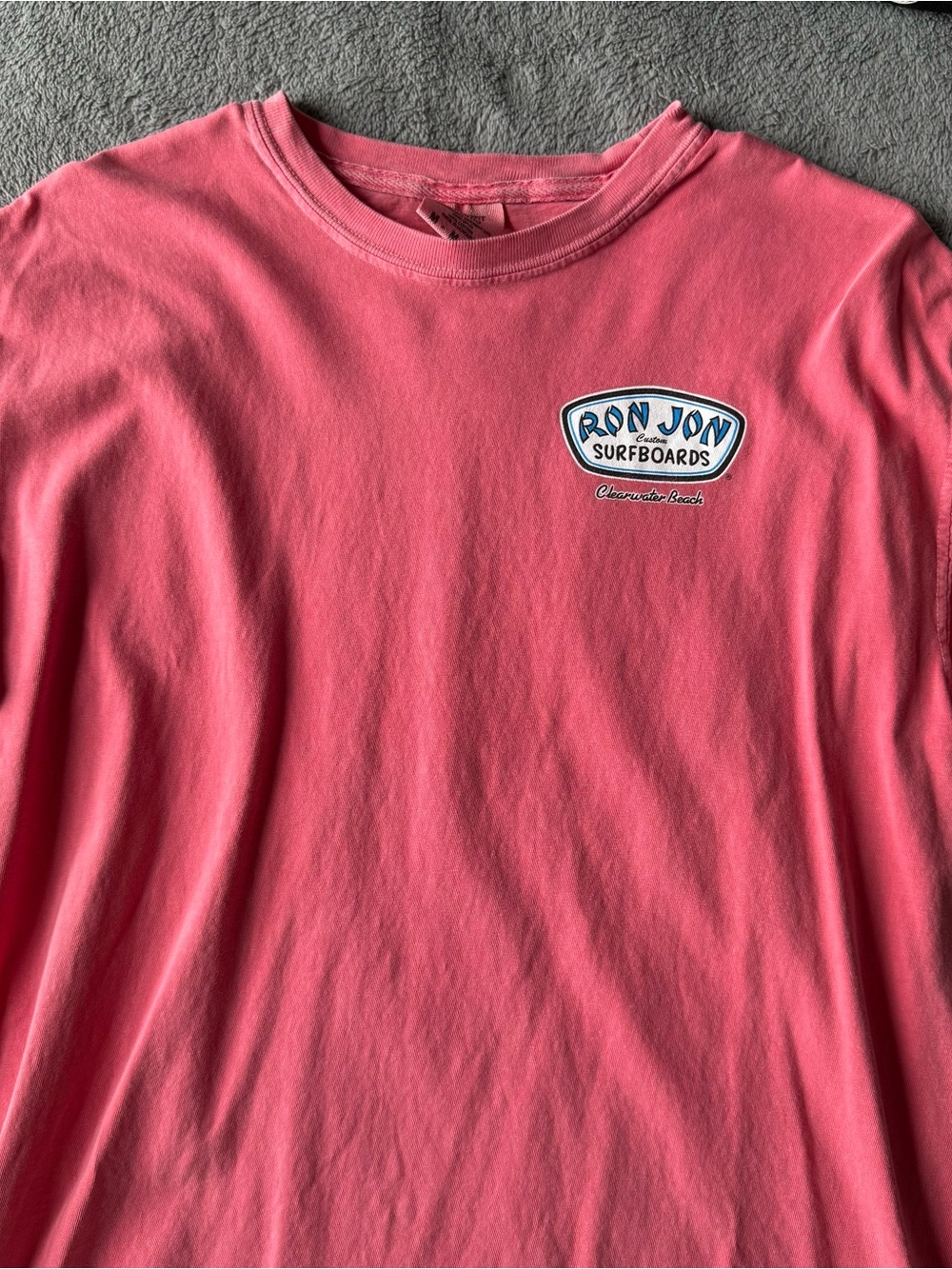 Ron Jon Coral Pink Surf Logo Tee